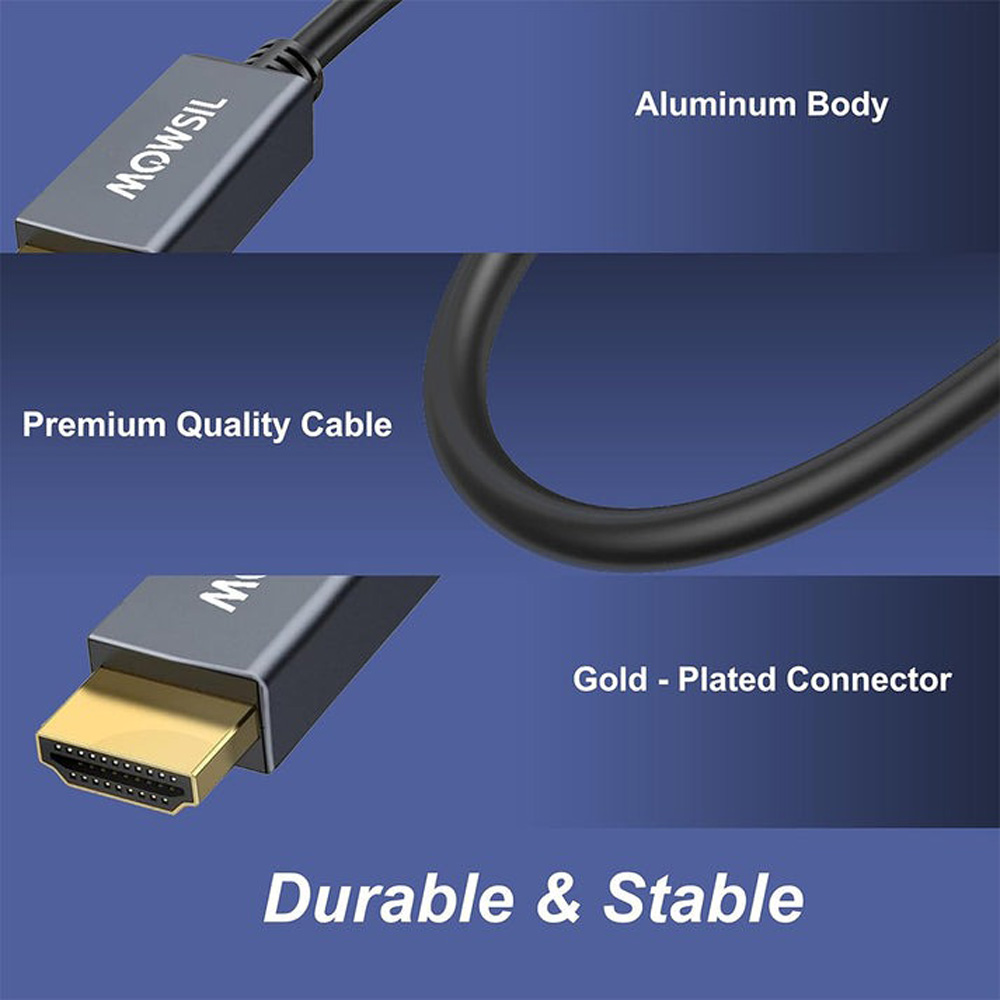 MOWSIL MINI DP TO HDMI CABLE 4K 2 METER MOMD2H2 - Image 3