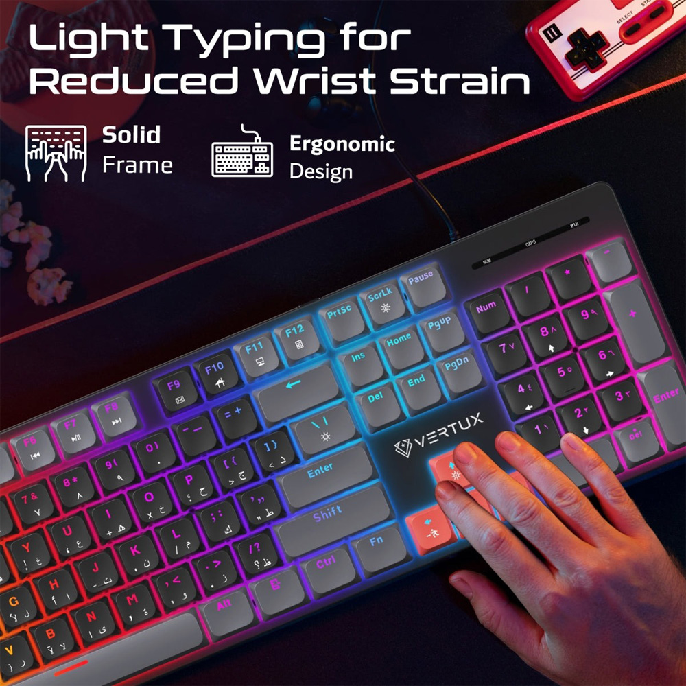 VERTUX STEALTHKEY SLIM LOW PROFILE GAMING MECHANICAL KEYBOARD - Image 4