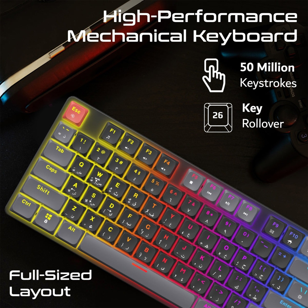 VERTUX STEALTHKEY SLIM LOW PROFILE GAMING MECHANICAL KEYBOARD - Image 6