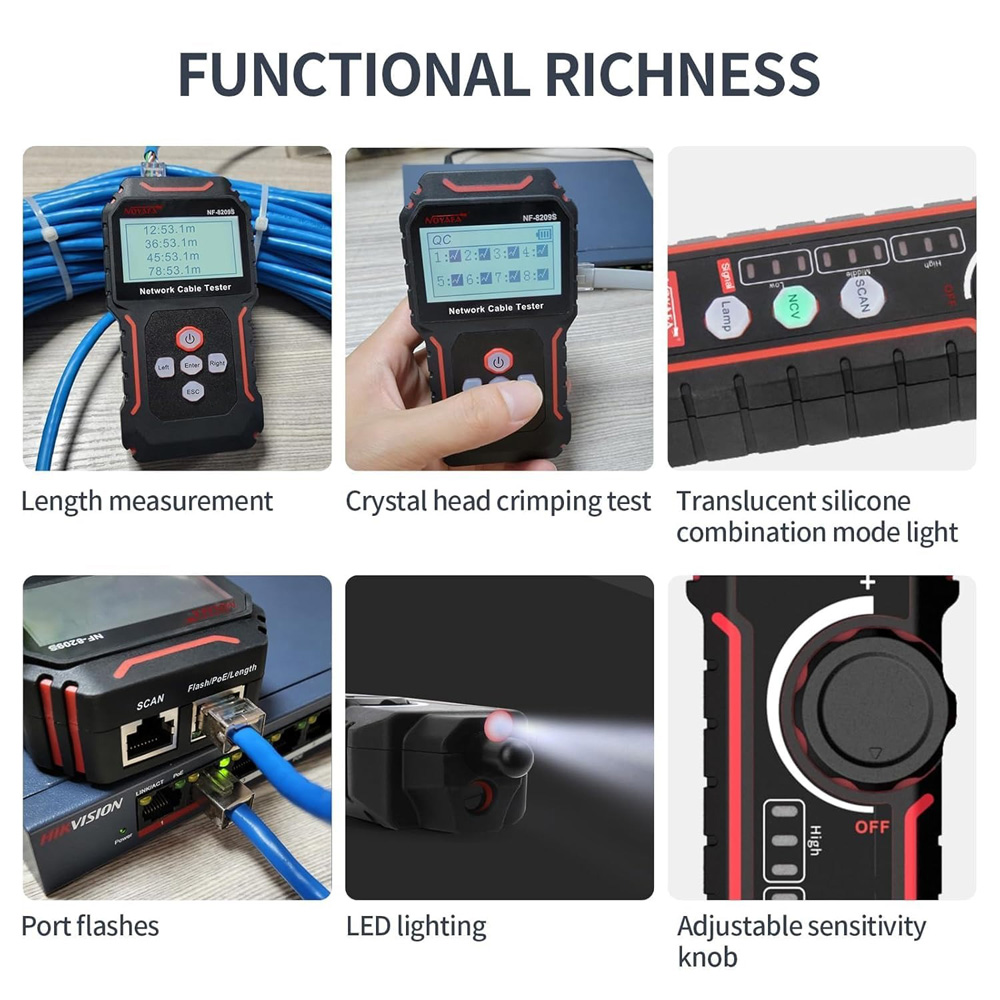 NOYAFA NF-8209S UPGRADE NETWORK CABLE TESTER - Image 4