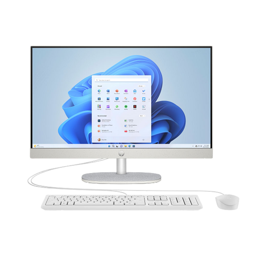 HP All-in-One 24-cr0309nh PC, i5-1334U, 8GB RAM, 512GB SSD, 23.8″ FHD IPS Anti-glare Display, Windows 11 Pro, White