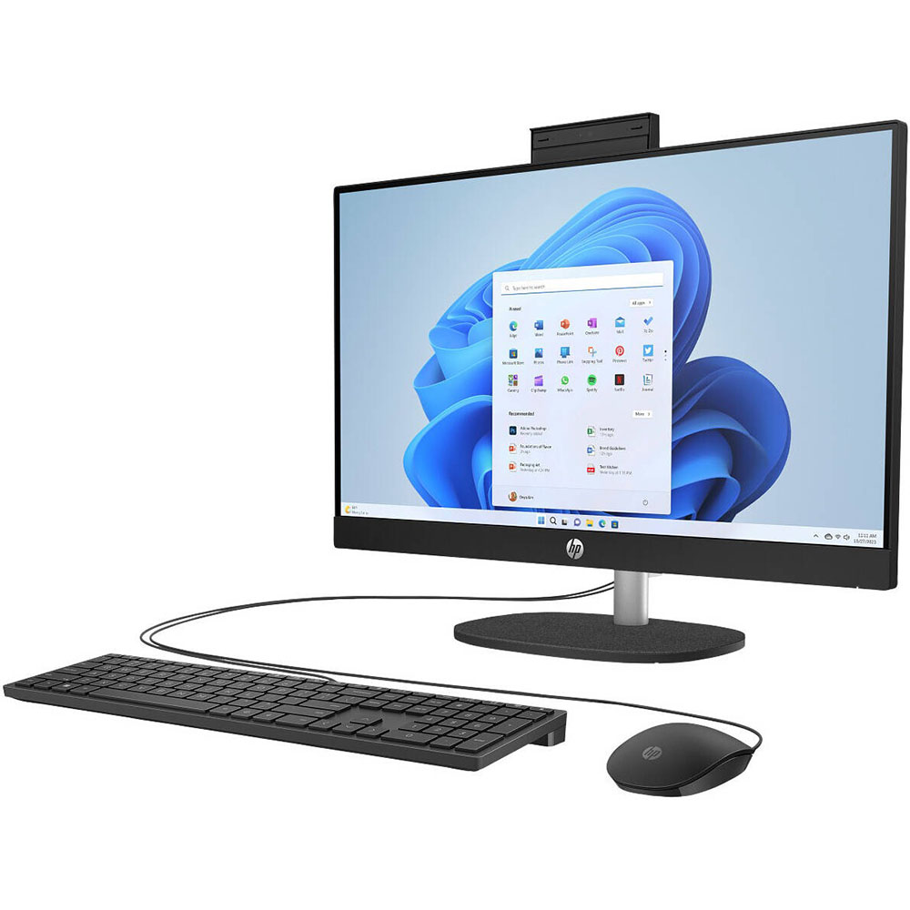 HP All-in-One 24-cr0308nh I5-1334U, 8GB RAM, 512GB SSD, 23.8" FHD IPS Display, Three-sided micro-edge, Anti-glare, Windows 11 Pro, Black - Image 2