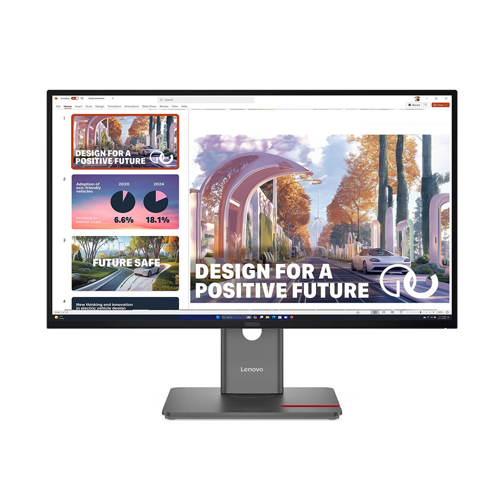 LENOVO ThinkVision P27QD-40 Monitor, 27" QHD(2560x1440) display with IPS panel, 24Hz - 120Hz, Anti-glare, Raven Black