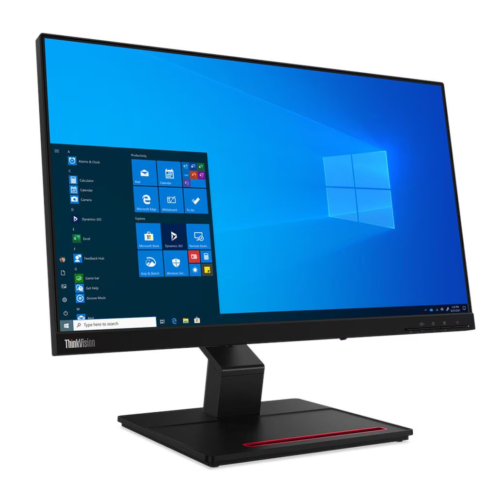 Lenovo ThinkVision T24t-20 Monitor, 23.8" FHD (1920x1080) IPS display, Anti-glare, Touch, 60Hz, Eyesafe Display, Raven Black - Image 2