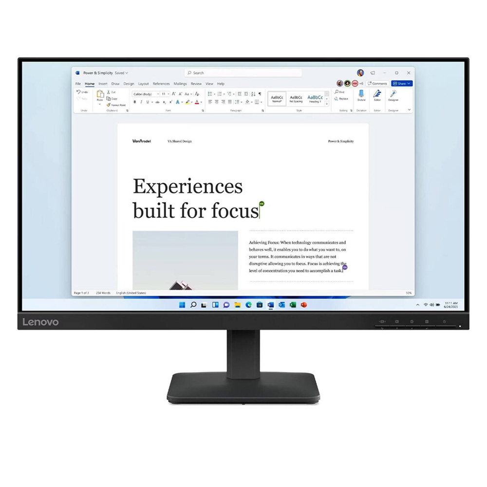LENOVO L24-4E LCD MONITOR 24" IPS DISPLAY FHD RESOLUTION 100Hz REFRESH RATE 68C2KAC1AEZ