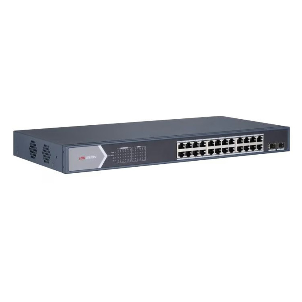 HIKVISION DS-3E0526P-E/M 24 PORT GIGABIT UNMANAGED POE SWITCH 24x GIGABIT POE PORT, 2x GIGABIT SFP FIBER OPTICALPORT - Image 4